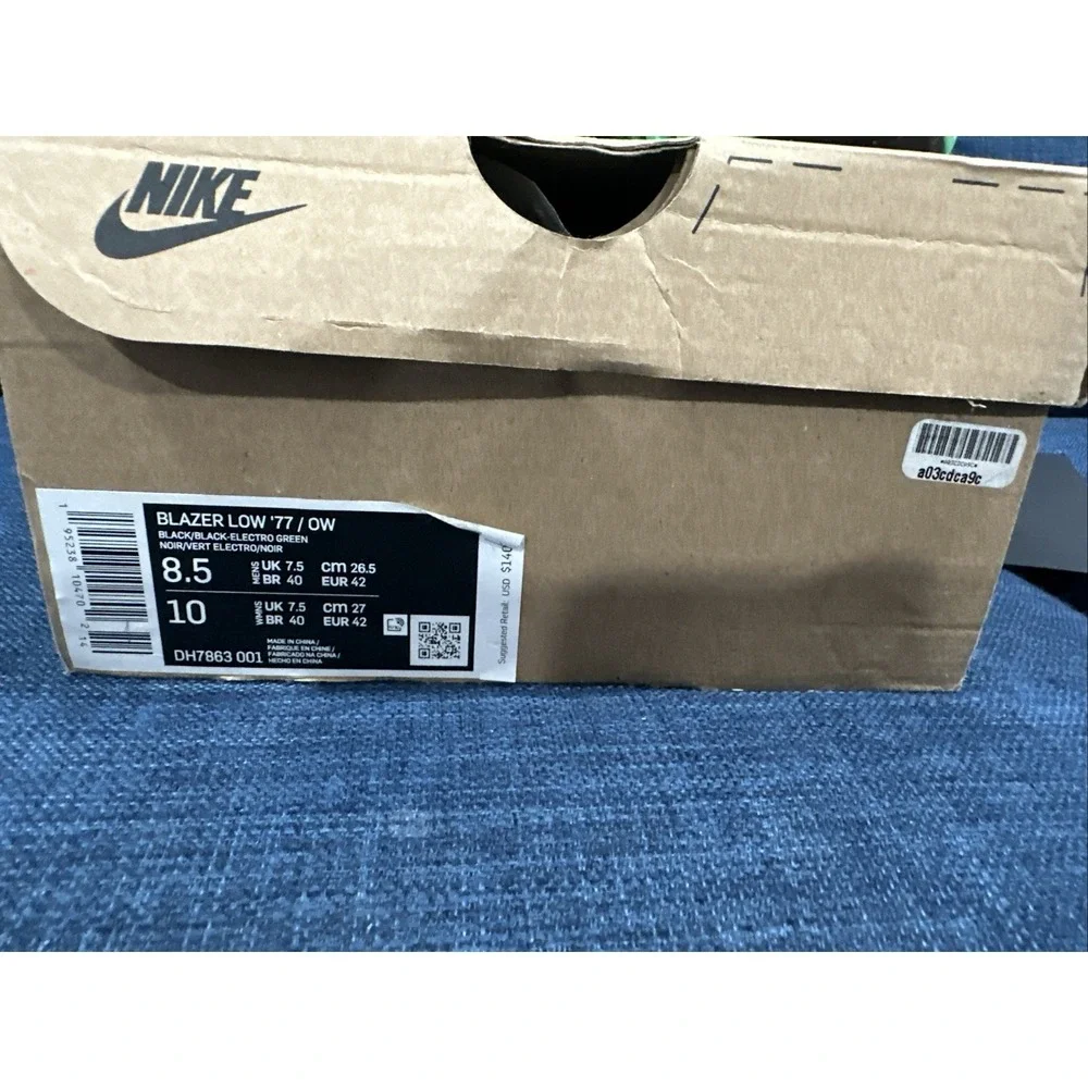 Off-White x Nike Blazer Low Black-Brand Size 8.5